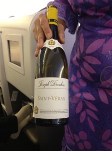 Sélection de vin dans l'avion 